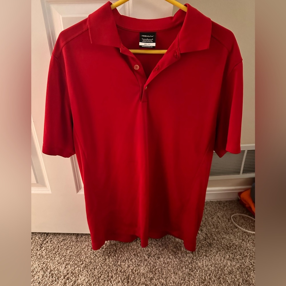Nike Golf Red Collared Shirt